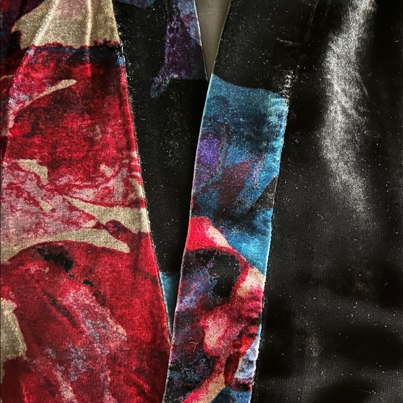 Crushed Velvet Kimono Jacket Trina Turk Luxe Plush Agave Exclusive XS / S - Picture 8 of 15